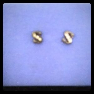 Avon Pave Initial Earrings